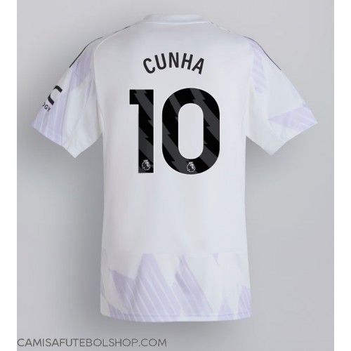 Camisa de time de futebol Manchester United Matheus Cunha #10 Replicas 2º Equipamento 2025-26 Manga Curta